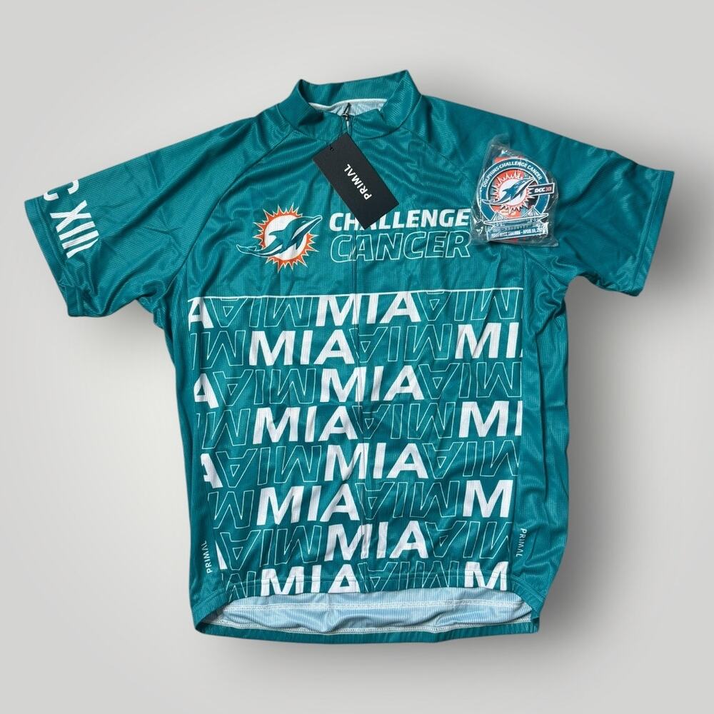 Miami Dolphins DCC XI Cycling Jersey PRIMAL + Medal 2021 Challenge Cancer NEW